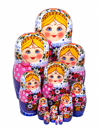 Матрешка авторская 12-и кукольная