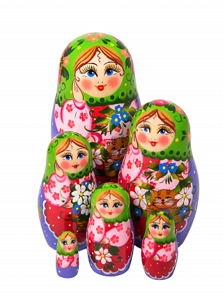 Матрешка авторская 6-и кукольная