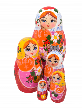 Матрешка авторская 5-и кукольная