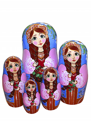 Матрешка авторская 5-и кукольная