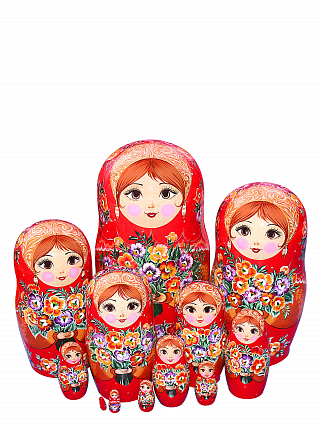 Матрешка авторская 12-и кукольная