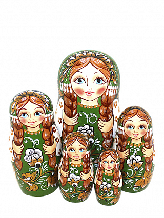 Матрешка авторская 5-и кукольная