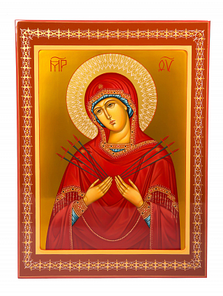 Икона 400х300 (Божья Матерь Семистрельная)