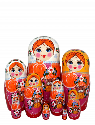 Матрешка авторская 9-и кукольная