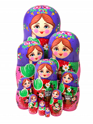 Матрешка авторская 10-и кукольная