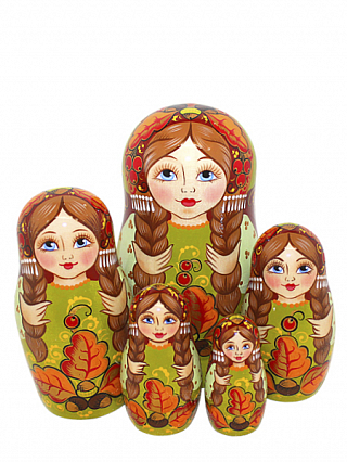 Матрешка авторская 5-и кукольная
